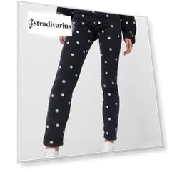 Stradivarius Джинсы Mom Fit Облегающего Кроя С Вышивкой «Ромашки» С Эффектом Потертости 36