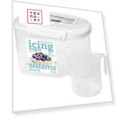 Контейнер для хранения с чашкой Sistema Bake it 1.56л (1230)