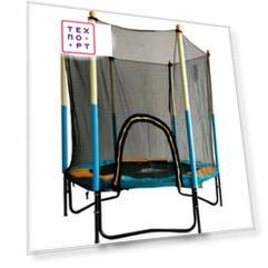 Батут DFC JUMP KIDS 60'' желтый/синий, сетка (150см)
