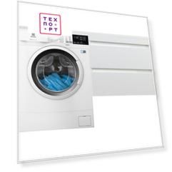 Стиральная машина с тумбой и раковиной Electrolux PerfectCare 600 EW6S4R27W Даллас 130 белая, подвесная правая