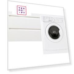 Стиральная машина с тумбой и раковиной Indesit IWSB 5085 Даллас 130 белая, подвесная левая