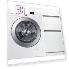 Стиральная машина с тумбой и раковиной Samsung WF8590NLW9 Даллас 100 белая, напольная правая