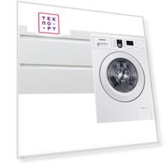 Стиральная машина с тумбой и раковиной Samsung WF8590NLW9 Даллас 130 белая, подвесная левая