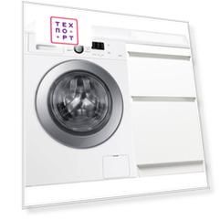 Стиральная машина с тумбой и раковиной Samsung WF8590NLW9 Даллас 110 белая, напольная правая