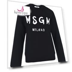 Черный свитшот с контрастным лого MSGM