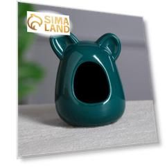 Кормушка для грызунов "Ушки", зелёная, 10 см