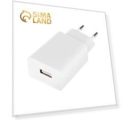 Сетевое зарядное устройство Ritmix RM-2021, USB, 2 А, белое