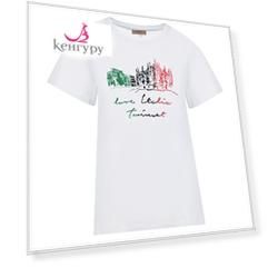 Белая футболка с принтом "love Italia" TWINSET