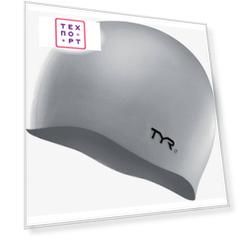Шапочка для плавания TYR Wrinkle Free Silicone Cap, силикон, серебристый (LCS/040)