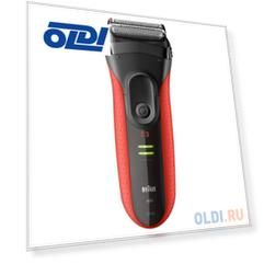 Бритва Braun 3030vs чёрный красный