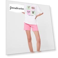 Stradivarius Футболка С Принтом «Собаки» Белый Xl