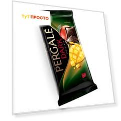 Шоколад Pergale 100г темный с начинкой из манго
