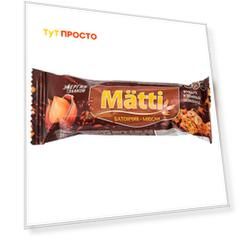 Батончик мюсли Matti 24г фундук и темный шоколад