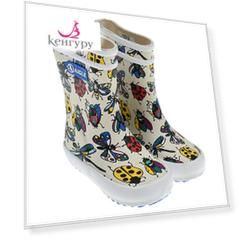 Резиновые сапоги с принтом "насекомые" AIGLE детские