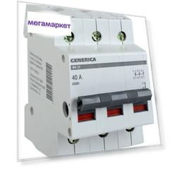 Выключатель нагрузки Iek MNV15-3-040 ВН-32 3Р 40А GENERICA мини-рубильник