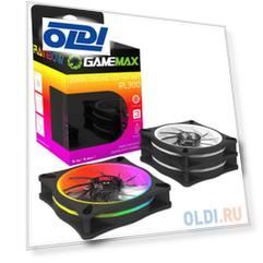 GameMAX RL300 Комплект вентиляторов 3*120мм два кольца RGB подсветки, контроллер, пульт