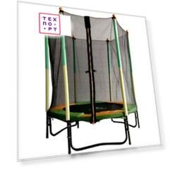 Батут DFC JUMP KIDS 55'' зеленый/желтый, сетка (137см)