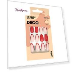 Набор накладных ногтей DECO. LOVELY tenderness 24 шт + клеевые стикеры 24 шт