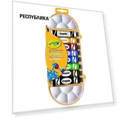 Краски темперные, 8 цветов