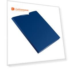 Упвковка папок на кольцах БЮРОКРАТ Economy -EC0418/2RBLUE, 2шт колец, О-образные, A4, 18мм корешок, пластик, 0.4мм, синий 40 шт./кор.