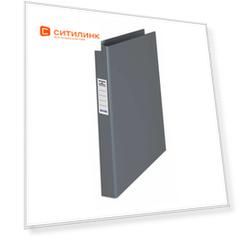 Папка на 2-х кольцах Durable 3130-10 A4 ПВХ кор.35мм торц.карм с бум. встав серый 25 шт./кор.