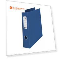 Упвковка папок на кольцах DURABLE 3160-07, 4шт колец, D-образные, A4, 65мм корешок, ПВХ, синий 24 шт./кор.