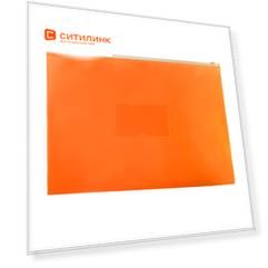 Упаковка папок на молнии ZIP БЮРОКРАТ Double Neon DNEBPM4AOR, A4+, полипропилен, 0.15мм, карман для визиток, оранжевый/ белый 12 шт./кор.