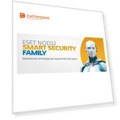 ПО Eset NOD32 Smart Security Family - универ лиц продл на 20 мес или новая на 3 устройства 1 год Car