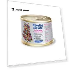 Влажный консервированный корм Палитра Вкуса для взрослых кошек с телятиной и гусем - 250 г