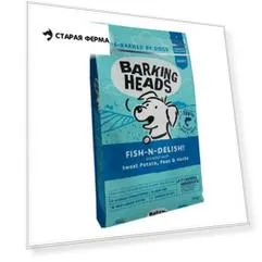 Сухой беззерновой корм дBarking Heads Рыбка-вкусняшка ля взрослых собак с лососем, форелью и бататом - 12 кг