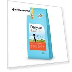 Сухой корм Dailycat Adult Hairball Turkey and Rice для взрослых кошек для вывода шерсти из желудка с индейкой и рисом