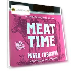 Лакомство Meat Time для собак рубец говяжий хрустящие пластинки мелкие (30 гр)