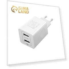 Сетевое зарядное устройство Belsis, 2хUSB, 3.6 А, QC 3.0, белое
