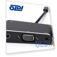 Переходник HDMI VGA 0.1м Atcom AT2810 круглый черный