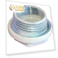 Заглушка для радиатора Ogint 118-7609, 1"x1/2", проходная, левая, для чугунных радиаторов