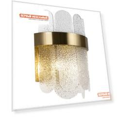 Бра  Deserto FR5141WL-02BS Прозрачный / Латунь
