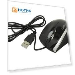 Мышь проводная Canyon CNR-MSO01, 800dpi, USB, Черный/ Серебристый CNR-MSO01NS