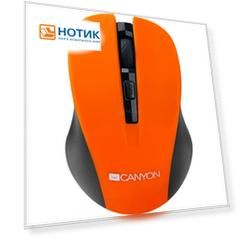 Мышь беспроводная Canyon MW-1 CNE-CMSW1, 800/1200/1600dpi, Оранжевый CNE-CMSW1O