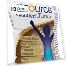 Сбалансирование питание для детей Resource Clinutren Junior со вкусом шоколада 200мл