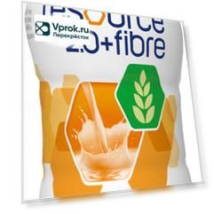 Смесь Resource 2.0+Fibre для диетического профилактического питания со вкусом персика 4шт*200мл