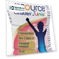 Сбалансирование питание для детей Resource Clinutren Junior со вкусом клубники 200мл