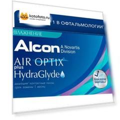 Контактные линзы AIR OPTIX plus HydraGlyde (6 pack) R 8,6 D -4,50 6 шт