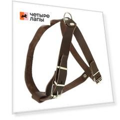 Каскад Шлейка кожаная XS (ширина: 12мм, шея: 33-41см, грудь: 35-43см), цвет в ассортименте