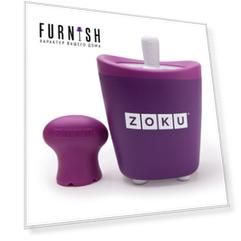 Набор для приготовления мороженого single quick pop maker (zoku) фиолетовый 11x12x10 см.