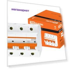 Автоматический выключатель TDM ELECTRIC  ВА47-100 4Р 100А 10кА х-ка D SQ0207-0044