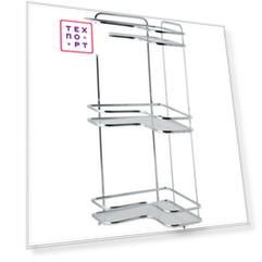 Полка-решетка Swensa 27x27x62 см 3 яруса, хром (SWR-2223-3)
