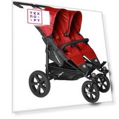 Коляска для двойни прогулочная TFK Twin Trail Tango Red T-TWT-345