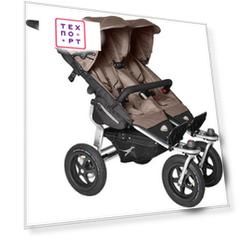 Коляска для двойни прогулочная TFK Twin Adventure Fossil T-TWA-327