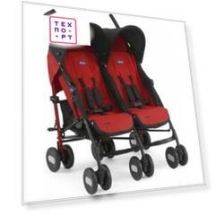 Коляска для двойни Chicco Echo Twin Stroller Garnet