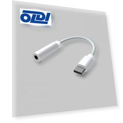 Адаптер USB-C - Mini Jack 3.5mm (мама) RITMIX RCC-032 Silver, для подключения наушников с джеком 3.5 мм к мобильным телефонам с USB-C разъемам